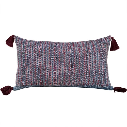Banjara Cushion With Red Tassels