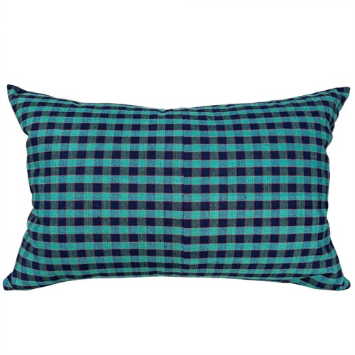 Blue And Green Checked Cushions