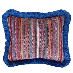 Jajim Lavender Pillow With Fringe T...