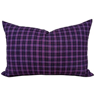 Dark Pink Plaid Cushions