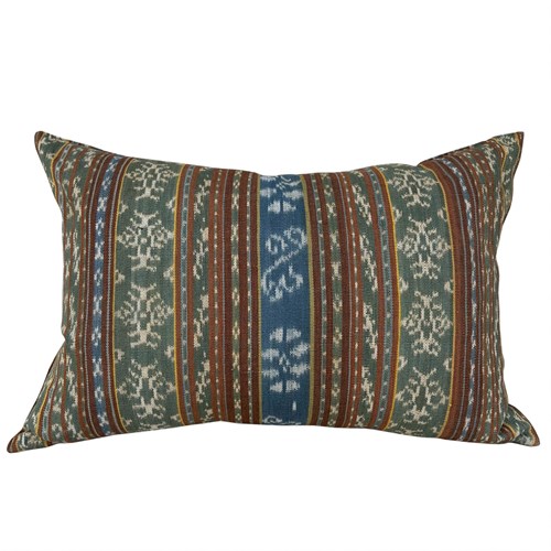 Flores Sikka Cushions, Green And Blue