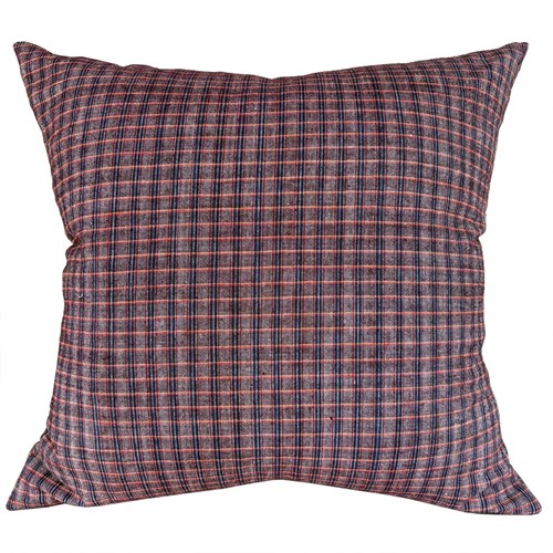 Blue And Orange Checked Cushions