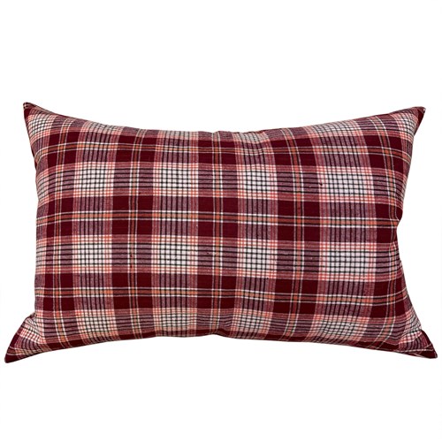 Berry And Orange Plaid Cushions