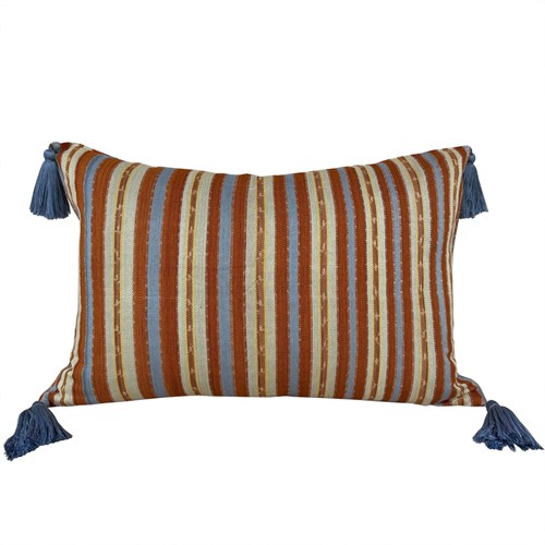 Flores Sikka Ikat Cushions, Celadon And Rust