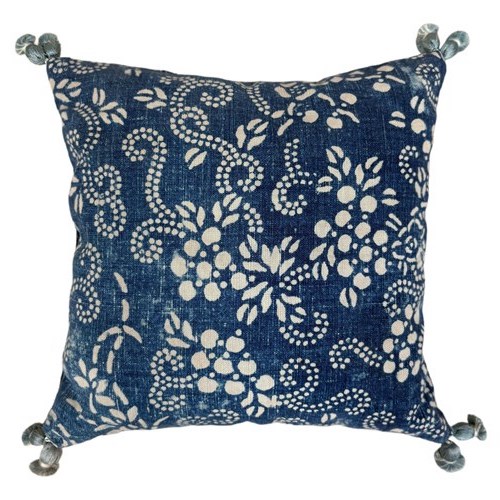 Indigo Resist Lavender Pillow
