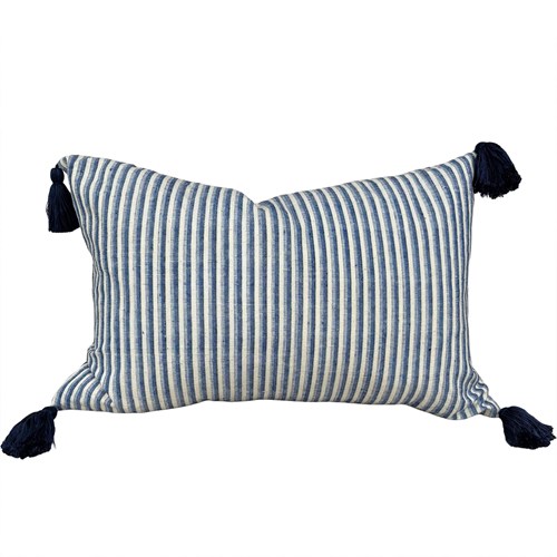 Blue And White Striped Cushion