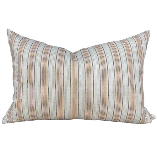 Orange And Beige Striped Cushions