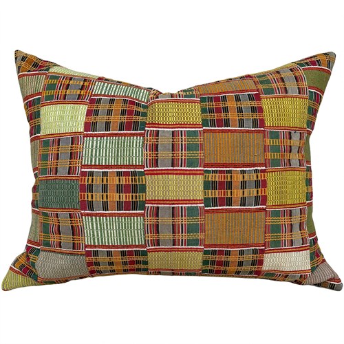 Green Checked Ewe Cushions