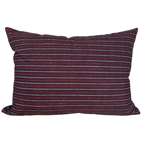 Berry Cushions With Blue Stripe