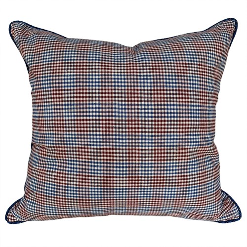 Red And Blue Ditsy Checked Cushions