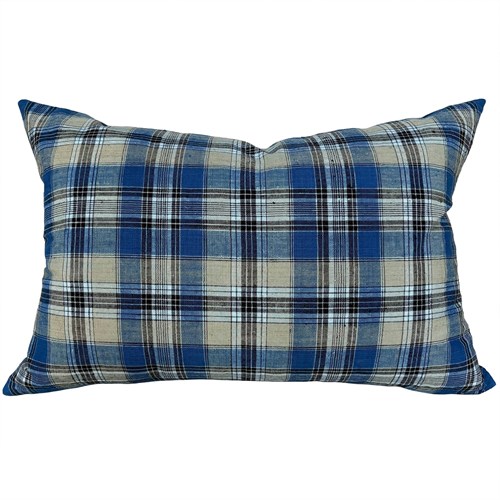 Blue And Beige Plaid Cushions