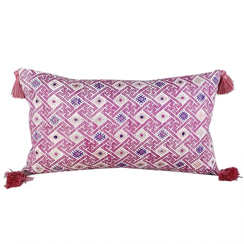 Small Wedding Blanket Cushion With Tassels