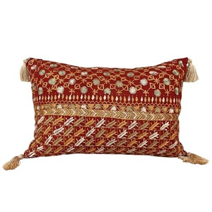 Bhutti Phulkari Cushions With Tasse...