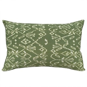 Rote Ikat Cushion - Green