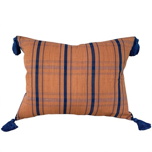 Lombok Cushions, Rust And Blue
