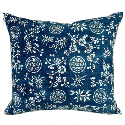 Large Indigo Resist Cushion