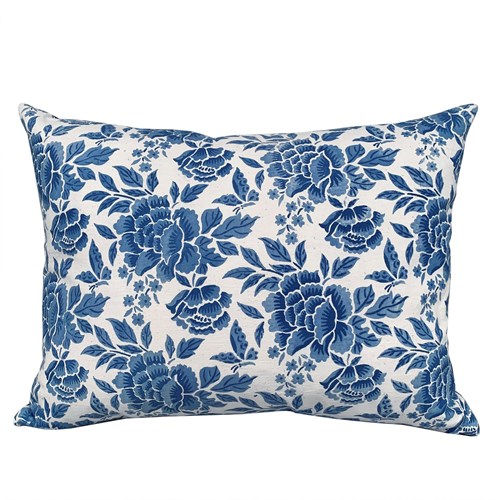 Blue And White Floral Cushion