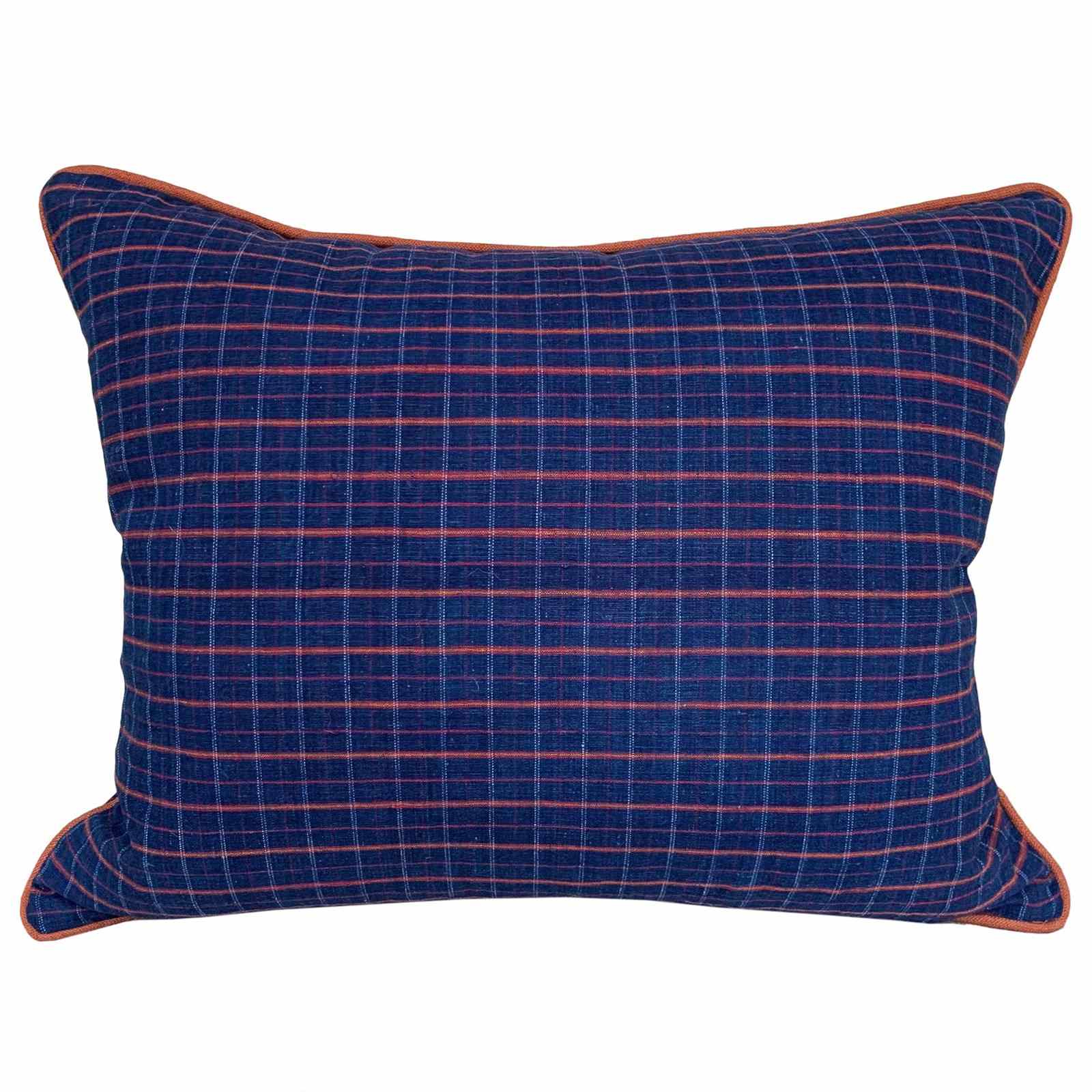 Orange store checked cushions