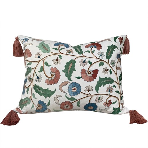 Exquisite Embroidered Cushion