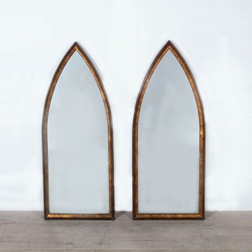 Pair of Arched Mirrors. Italy c 1950