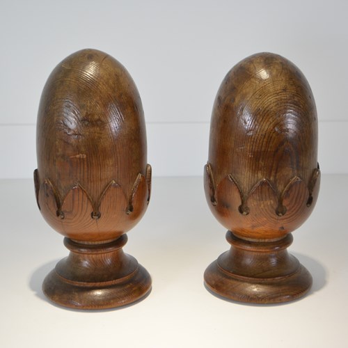 Pair Of Acorn Finials