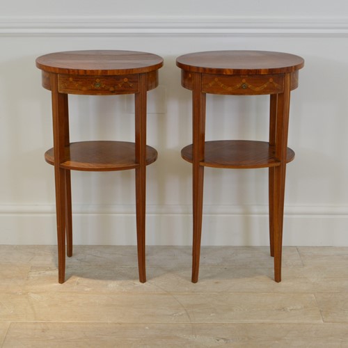 Pair Of Oval Lamp Tables
