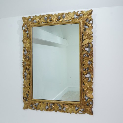 Carved Wood Naturalistic Mirror