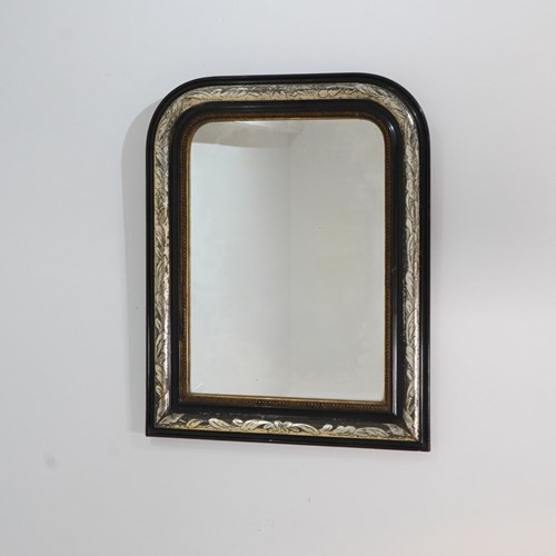 Silver Leaf And Ebonised Mirror