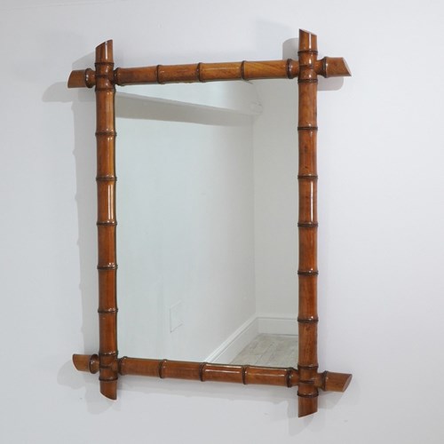 Faux Bamboo Mirror