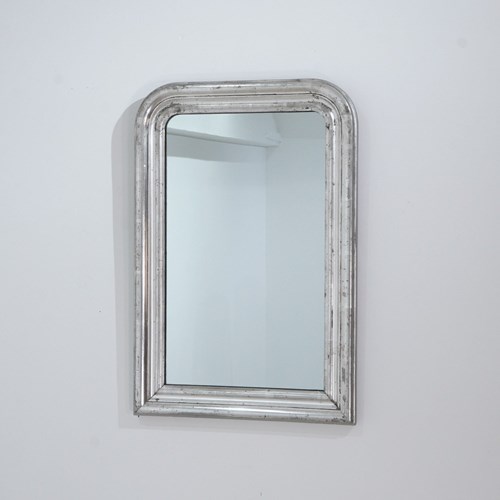 Silver Leaf Powder Room Mirror