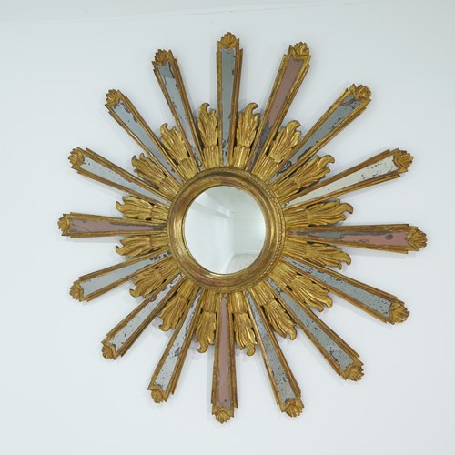 Stunning Convex Sunburst Mirror