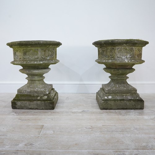 Large Pair Of Garden Urns