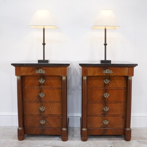 Pair Of Bedside Commode Chests