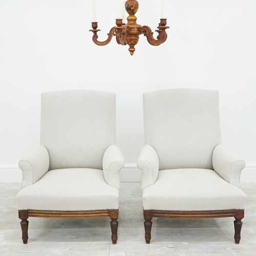 Pair Of Upholstered Armchairs