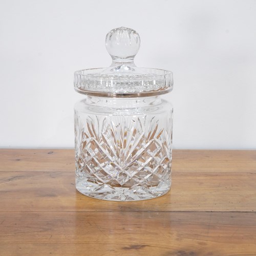 Cut Glass Biscuit Barrel 