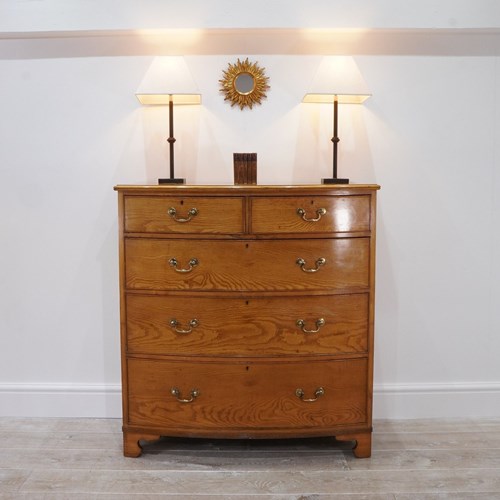 Large Bow Fronted Chest Of Drawers