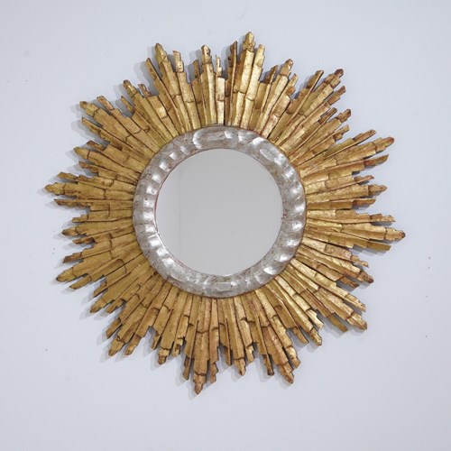 Gilt Wood Sunburst Mirror