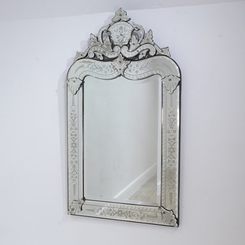 Crested Venetian Mirror