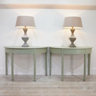 Painted Demi Lune Tables