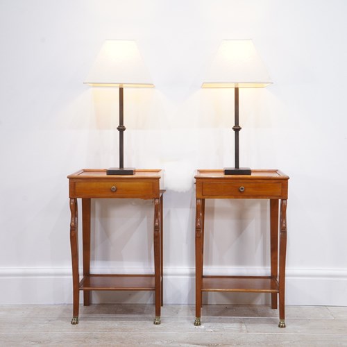 Pair Of Fruitwood Nightstands