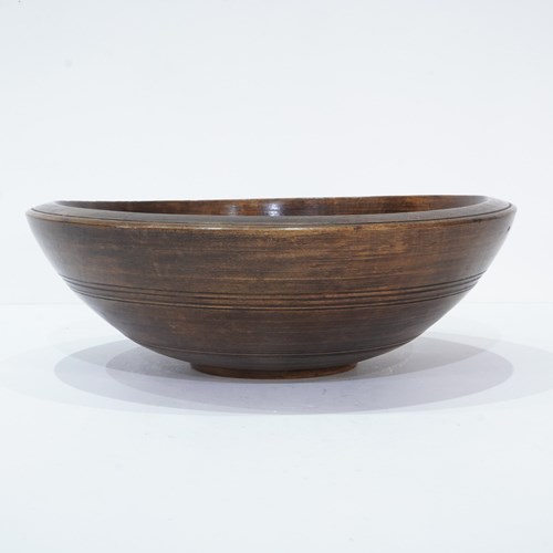Large Wooden Dairy Bowl 