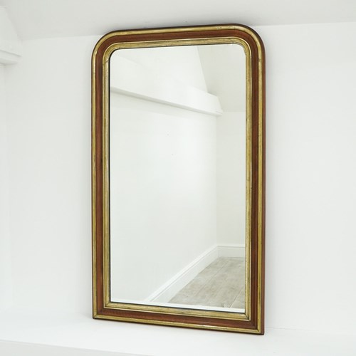 French Painted And Gilt Mirror