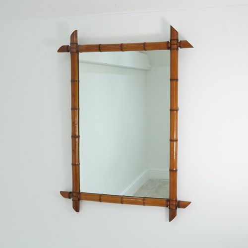 Faux Bamboo Wall Mirror