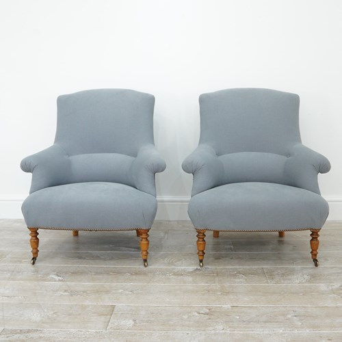 Pair Of Upholstered Armchairs