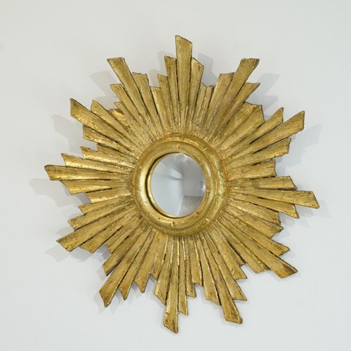 Bright Small Sunburst Mirror