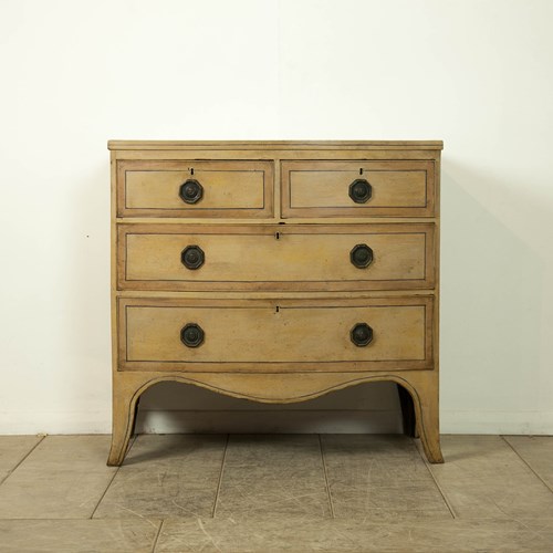 English Bowfront Chest Of Drawers