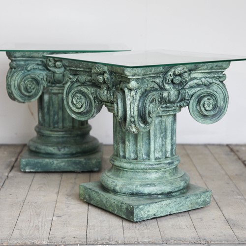 Pair of Capital Side Tables