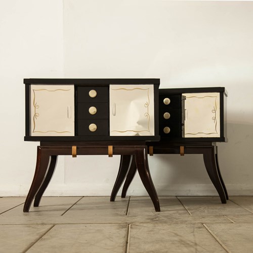 Pair Of Deco Bedside Cabinets