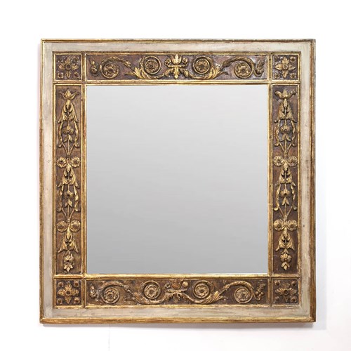 Italian Carved And Gilded Mirror Panel