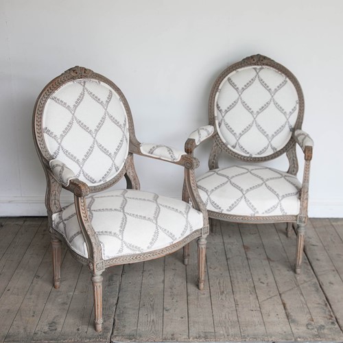 Pair of Louis XVI armchairs